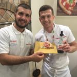 Cibus di Parma - I maestri pizzaioli Angelo Rumolo e Antonio Langone con la "Pizza dell'Amaro Teggiano" - Maggio 2016