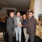Salerno: Il team di Amaro Teggiano all'Eco Bistrot. Il team con il proprietario Gianluca De Martino e con Giuseppe Verga, persone molto sensibili al territorio salernitano - Marzo 2016