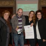 Salerno: Premio Venere D'Oro. A Vincenza Tropiano il Premio Venere D'Oro 2014 "Innovazione del Prodotto" presso il Salone Dei Genovesi della Camera di Commercio di Salerno. Nella foto il team insieme a Giacomina e Tiziana Penna - Dicembre 2014